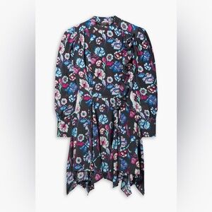 Isabel marant verikio dress navy floral fr44 us12
